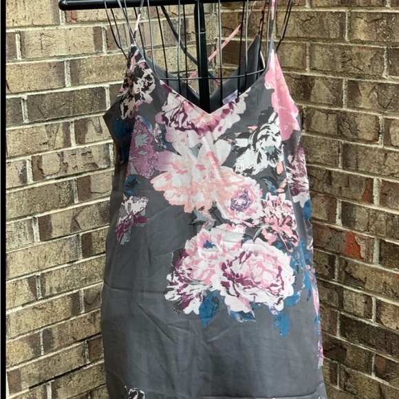 Xhilaration Gray Floral Dress New With Tags - Picture 2 of 5